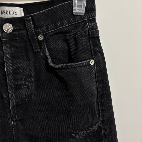 Agolde High Rise Black Jeans - Picture 5 of 7
